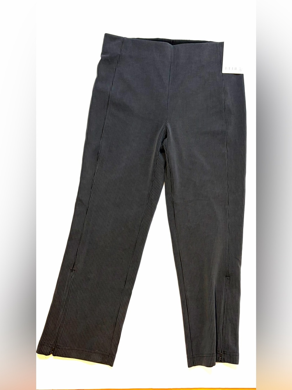 NWT!Lululemon Ribbed Softstreme Zip-Leg
High-Rise Cropped Pants 25" Sz:10 Black - Picture 6 of 12